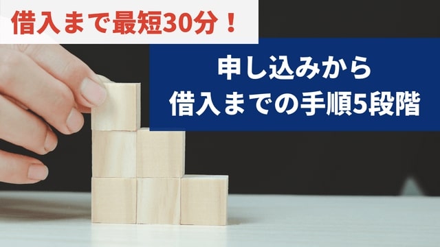 申し込みから借入までの手順は大きく分けて5段階